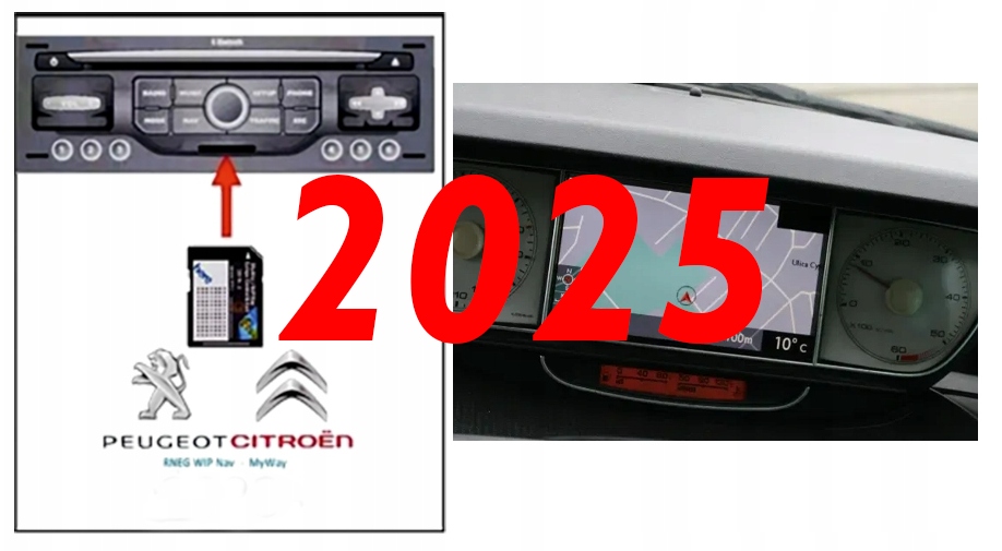 Mapa Pro Navigaci Citroen C8 2025 Západ A Východ Rneg Radary