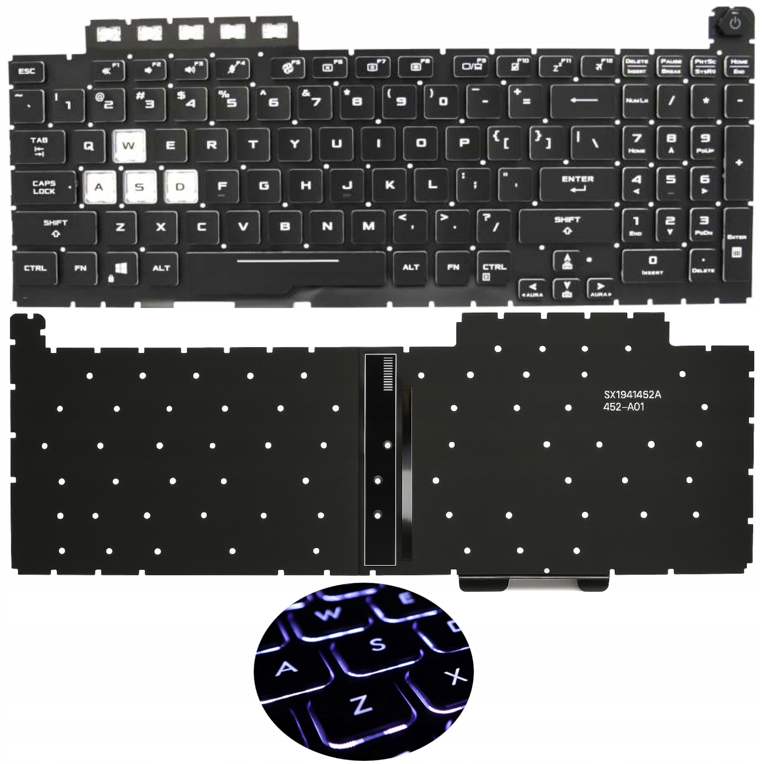 Klawiatura Do Asus Tuf Gaming F15 FX506H FX506HM FX506HC FX506HE Led Rgb