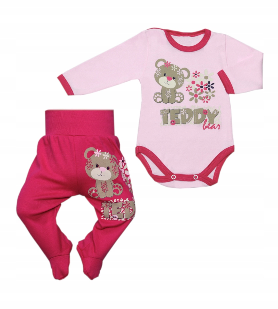 

Komplet Wyprawka półśpiochy + body 68 Miś Teddy