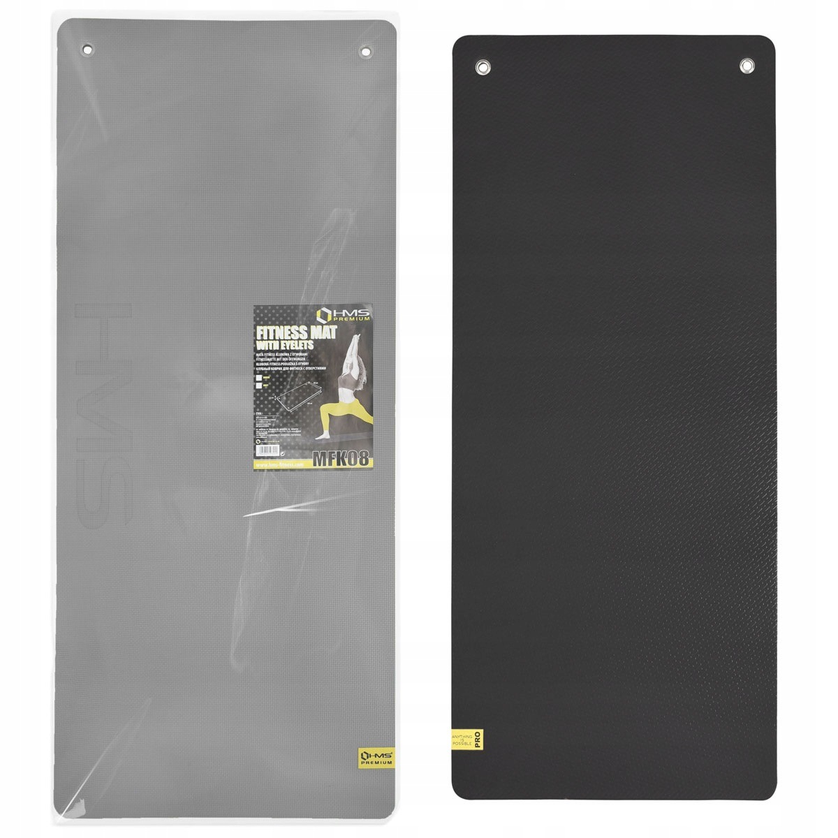 gruba Mata Fitness klubowa MFK08 Hms Premium 15 mm 140x60cm pianka Eva Gray