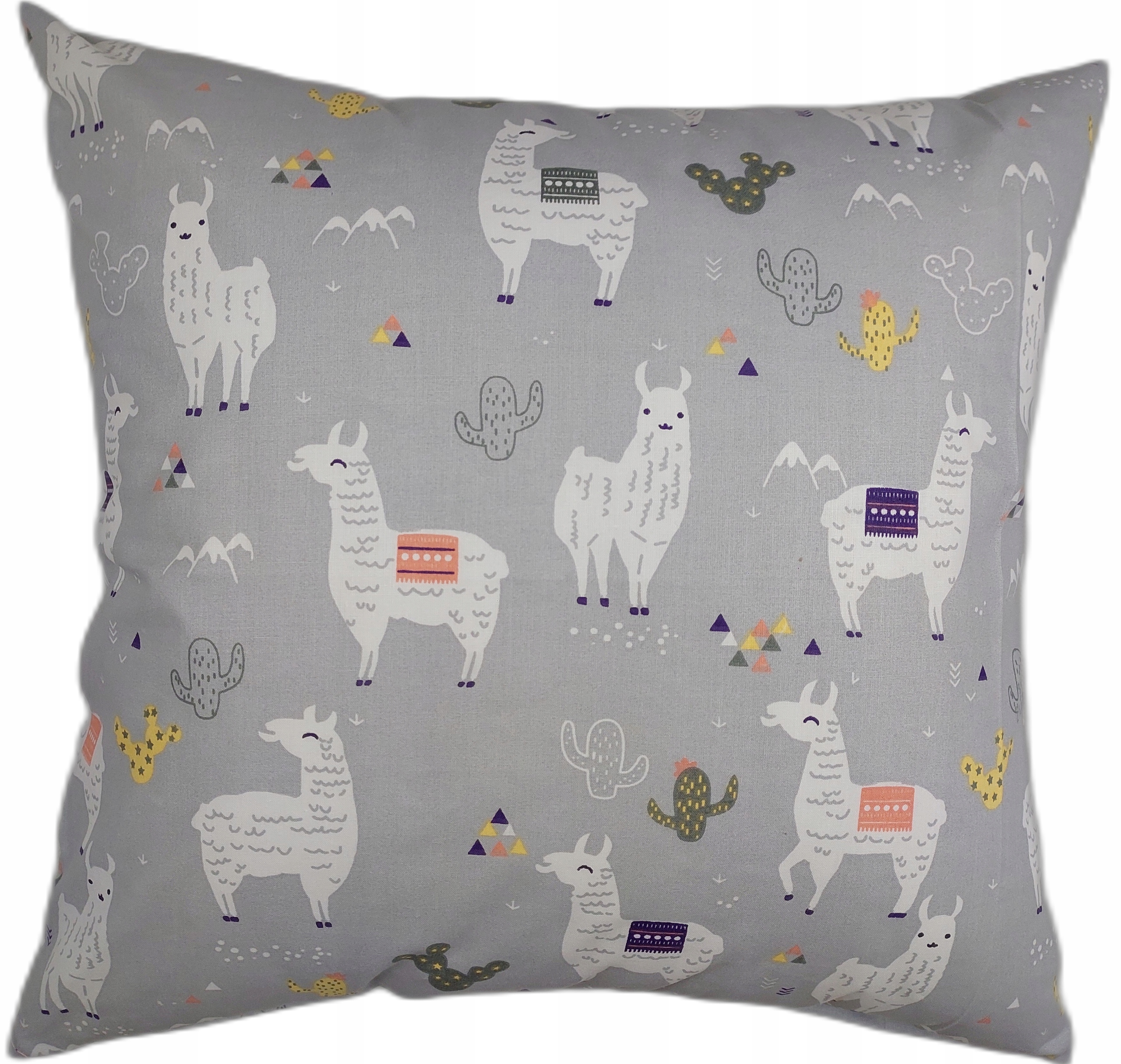 POSZEWKA BAWEŁNIANA NA JAŚKA 40x40 SZARA LAMY