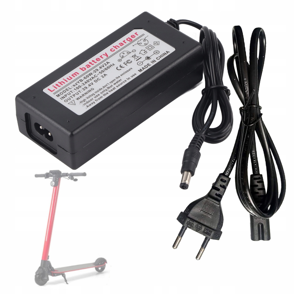 Zasilacz Ładowarka Do Hulajnogi Elektryczna 29.4V 2A