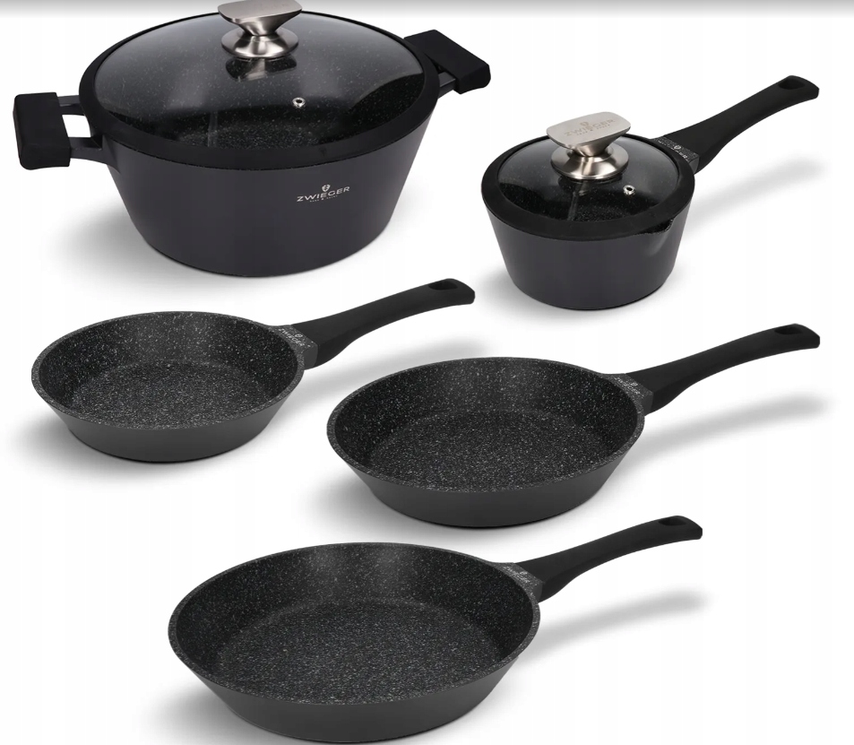 Zestaw garnków i patelni 7 el. Black Stone Zwieger