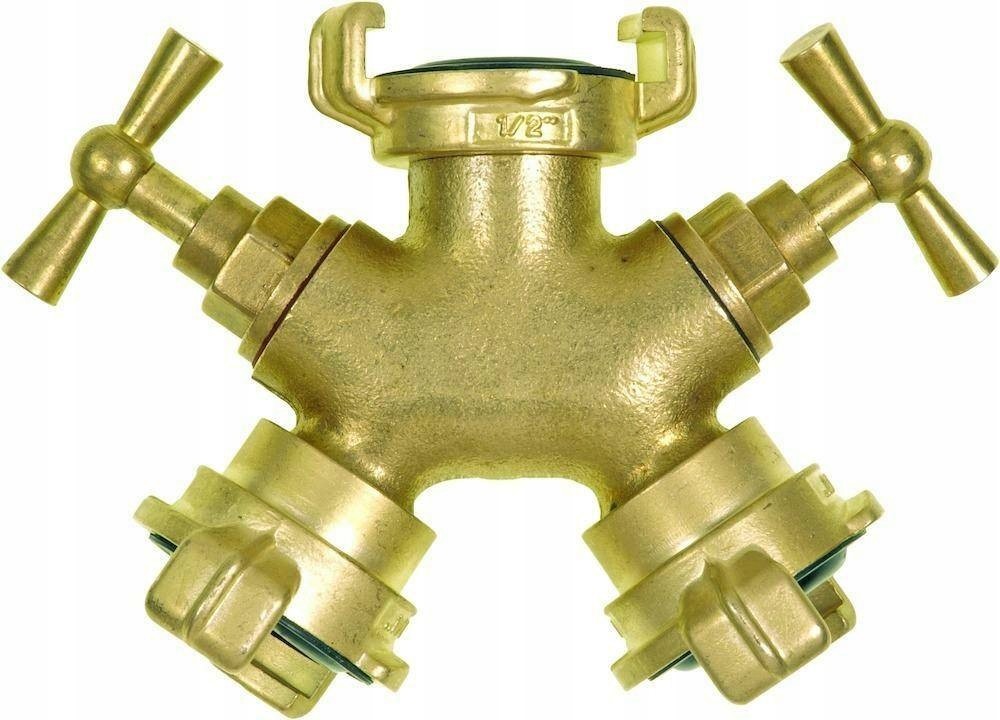 2-cestný ventil Geka mosaz s regulovatelným ventilem