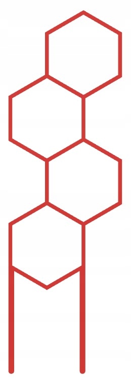 

Podpórka Kwiatów Roślin Drabinka Pergola Hex 37cm