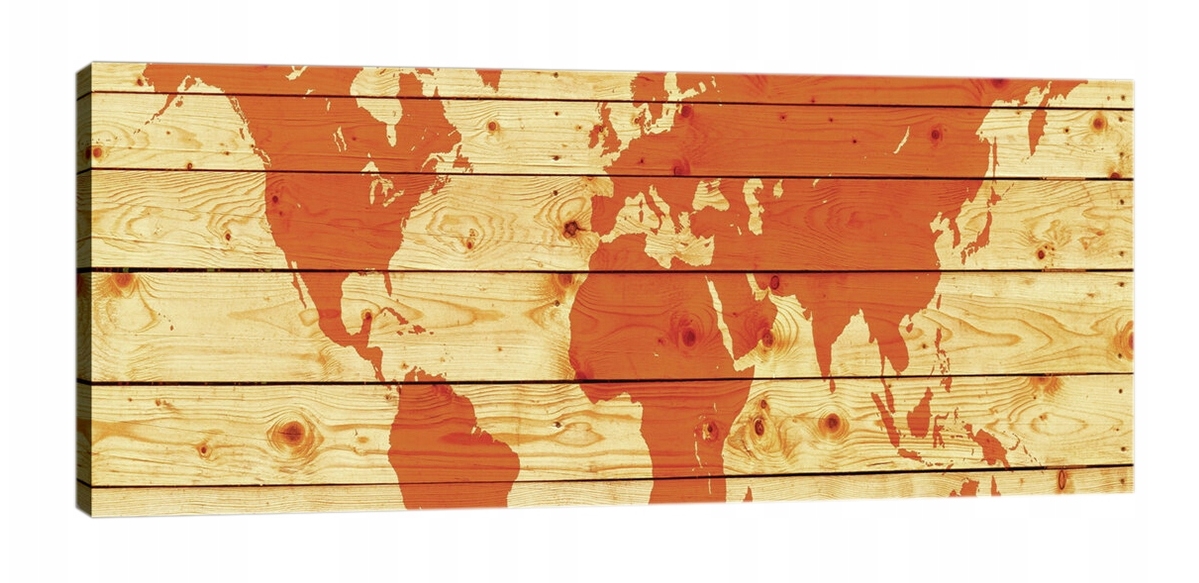 Obraz 145x45 Mapa světa strom vintage cestování geografie textura obrysy