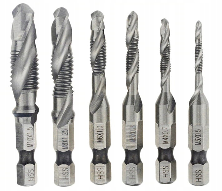 

Wiertła gwintujące do metalu Hss M3 M10 6szt