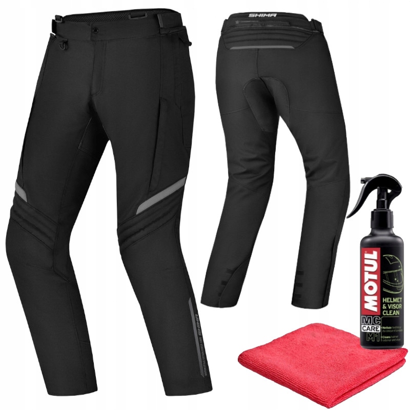 Spodnie motocyklowe SHIMA RUSH Black 4XL