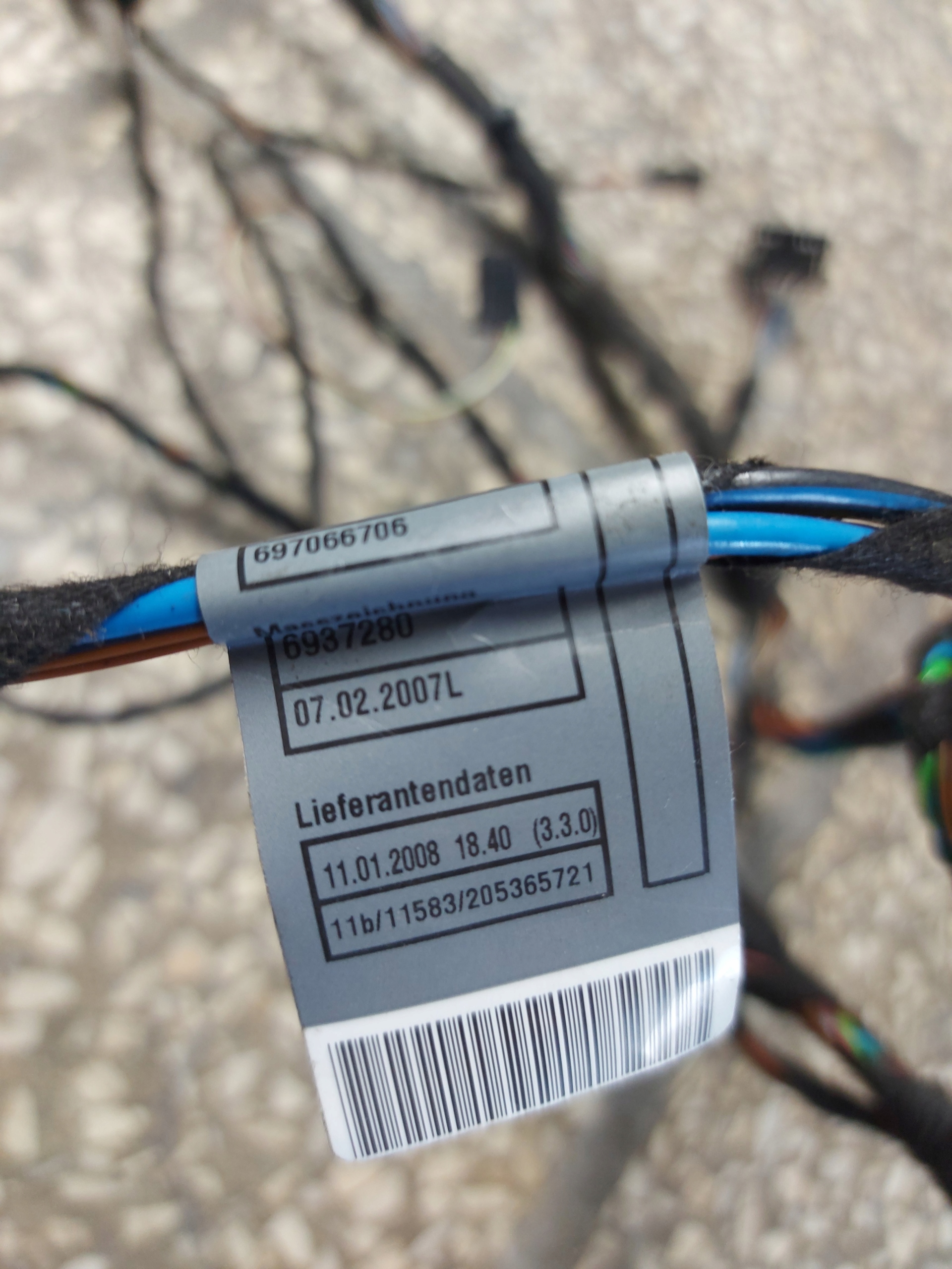 bundle wiring door right rear part BMW X5 E70 OE EU