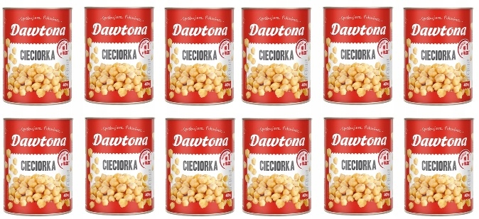 12x 400g Dawtona Cieciorka Ciecierzyca Karton