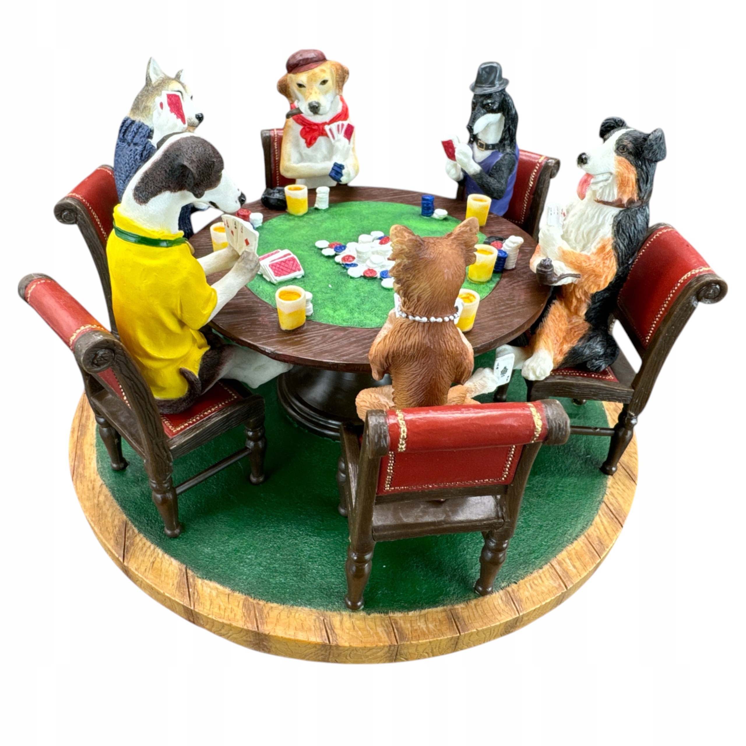 socha figúrka Psy Hrajúce Poker Veronese (WU76238YA) darček