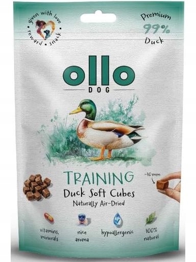 5x Ollo Sušené kachní kostky jako pamlsek pro psy 80g