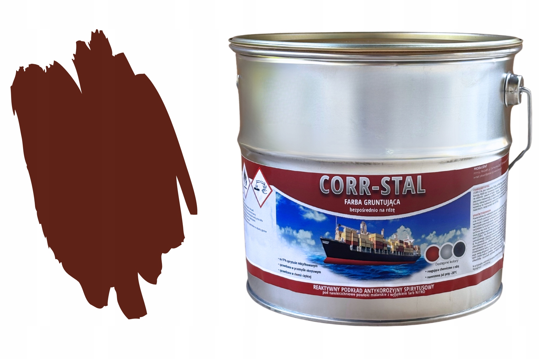 Barva na kov proti rzi podkladová lodní antikorozní Červená 3L
