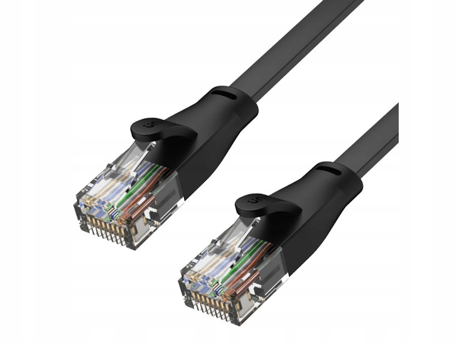patch cord Utp kat. 6 płaski 0,3m Unitek C18113GBK czarny
