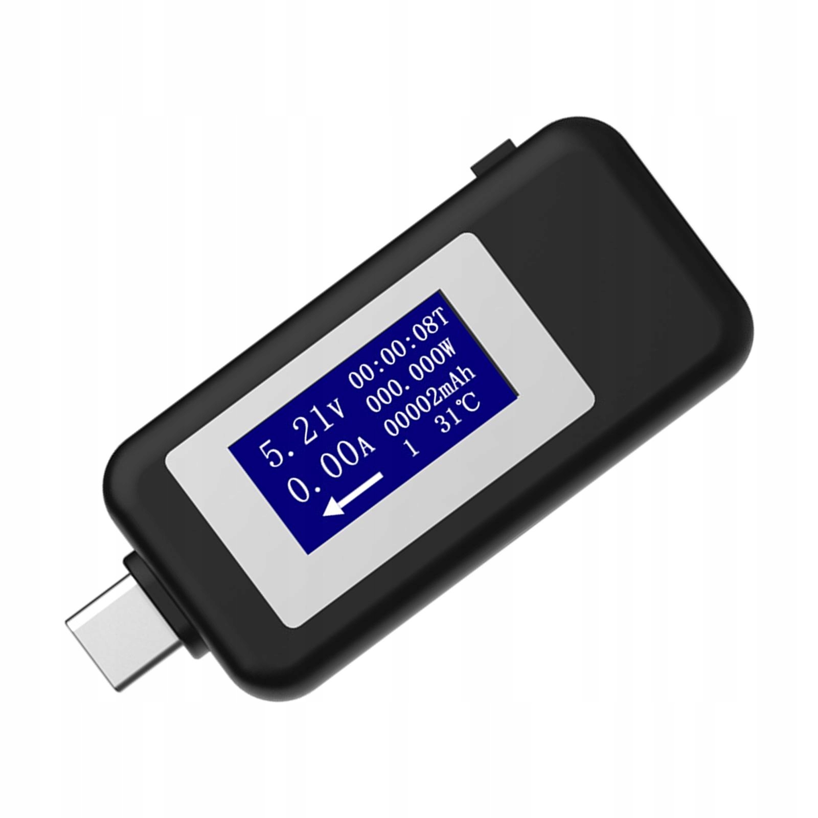 Рк-Дисплей Usb-Детектора Напруги, Монітор Мобільної Панелі Живлення Чорний