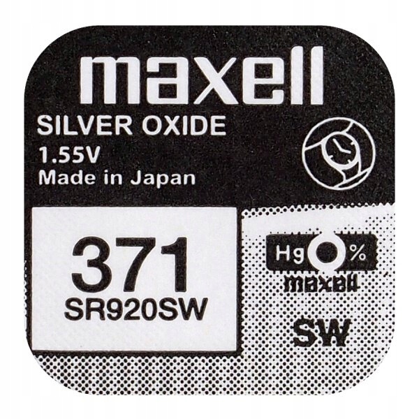 Аккумуляторная батарея srebrova mini Maxell 371 / SR920SW / SR69