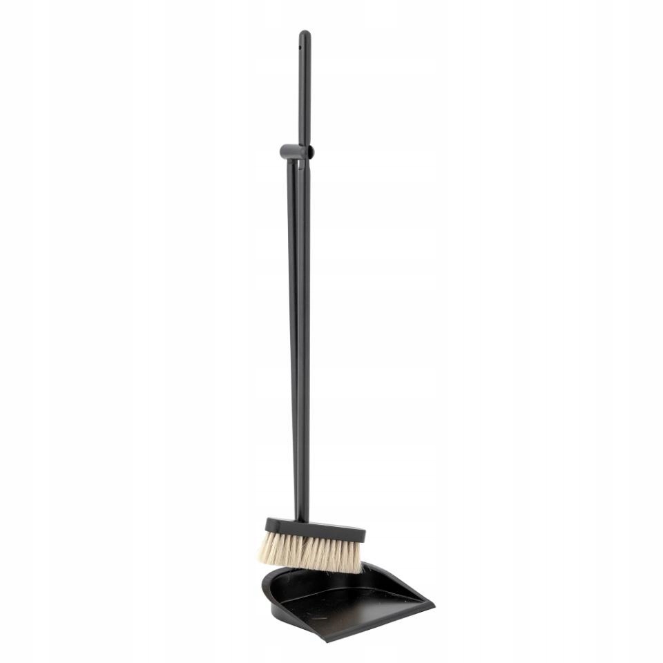 Levně Bloomingville Broom Dřevěný podlahový Smetáček s lopatkou Černá