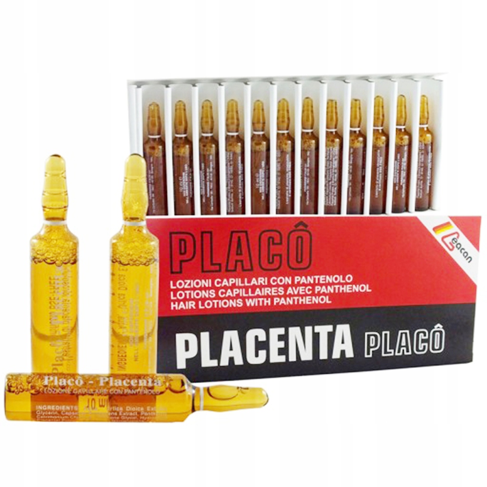 

Ampułki Placo Placenta 12x10ml na Porost Włosów