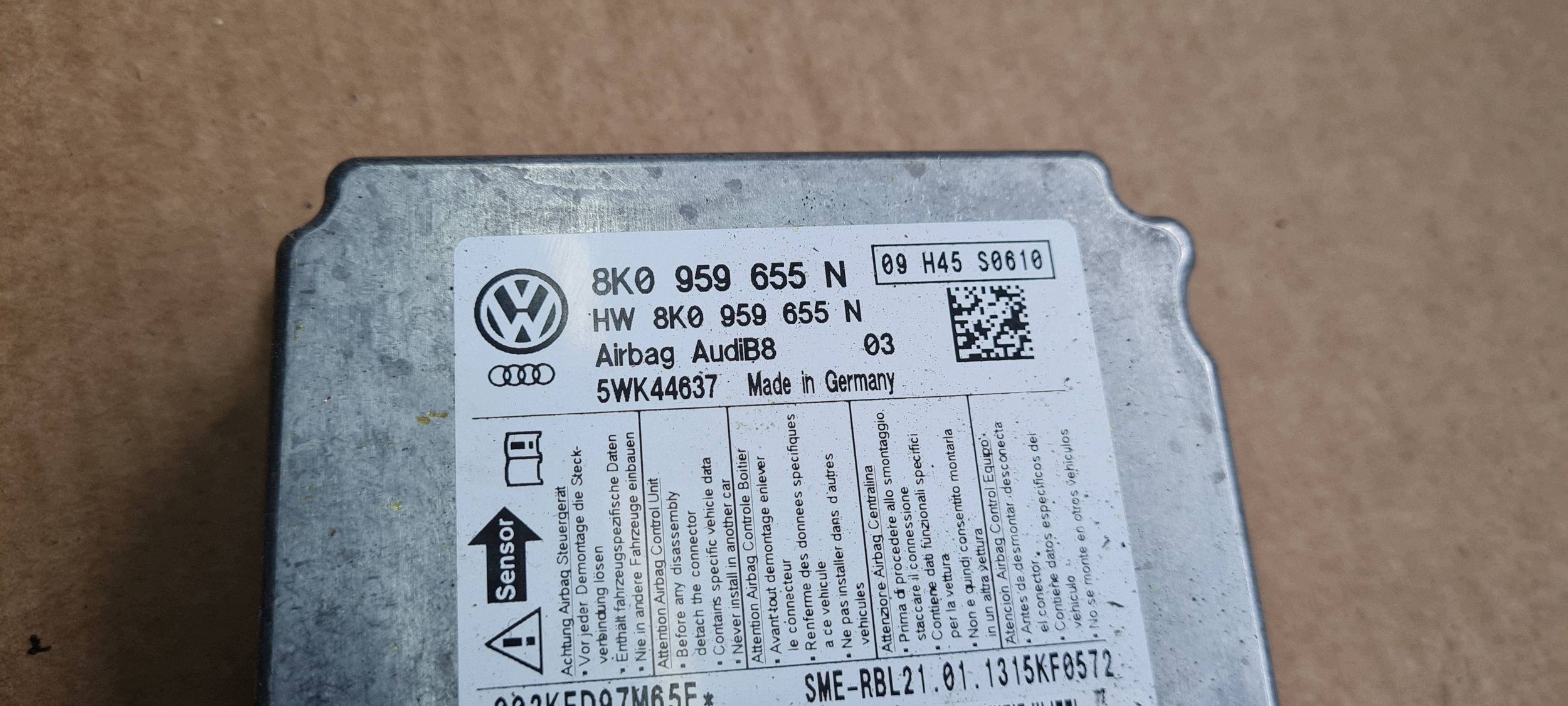 A5 8T LIFT module SENSOR airbag 8K0959655N A4 B8 Q5