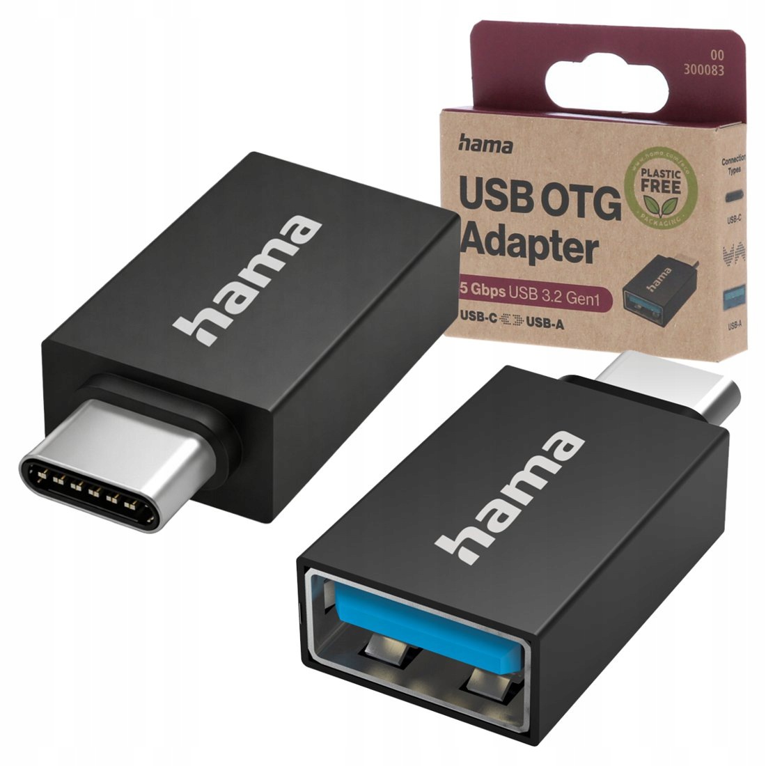 Hama Adapter Przejściówka Usb A Na Usb C Na Usb Typ C 3A 5GBPS Otg Wtyk 3.2