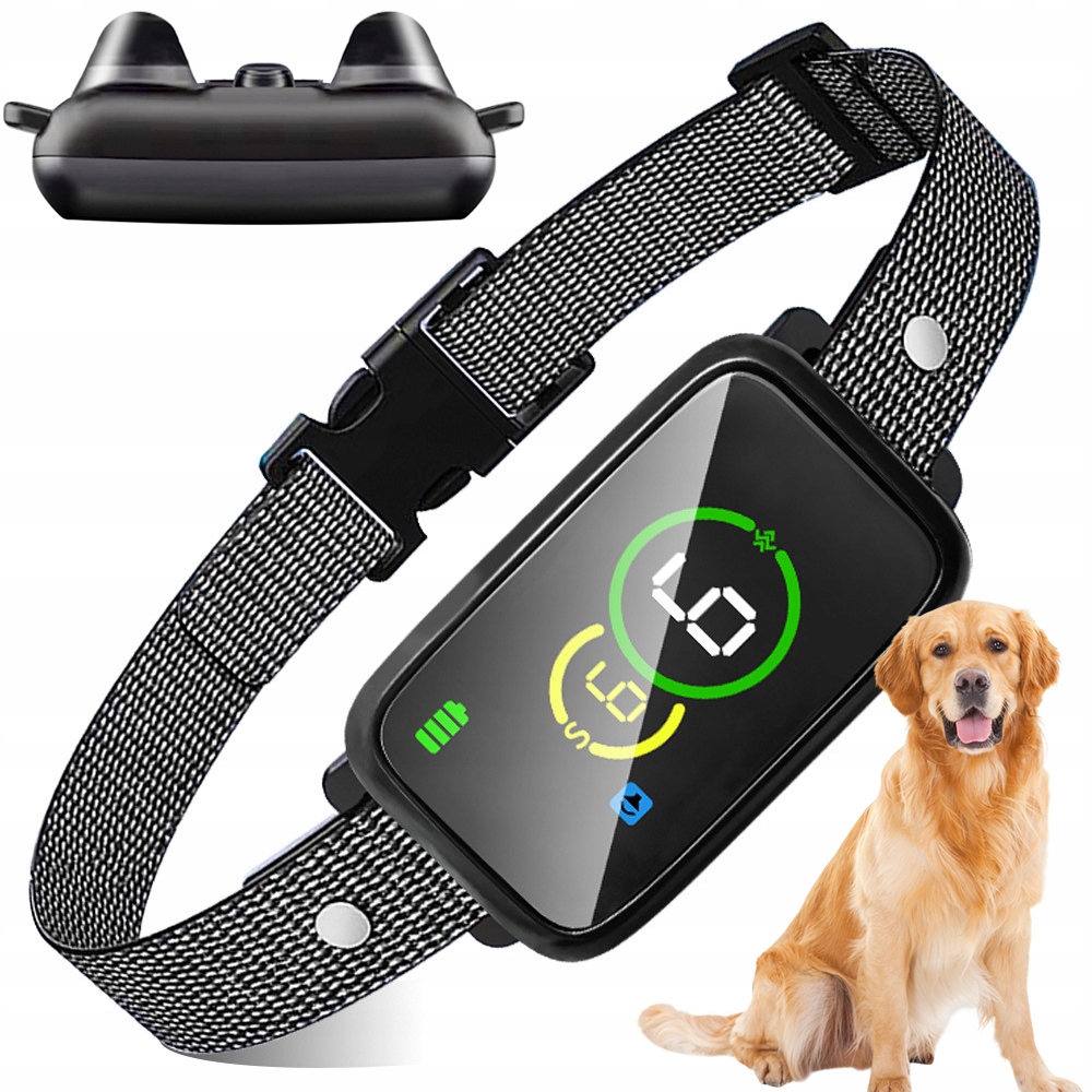 Levně Elektrický Protištěkací Obojek Pro Psa 4 Úrovně, Univerzální, Voděodolný