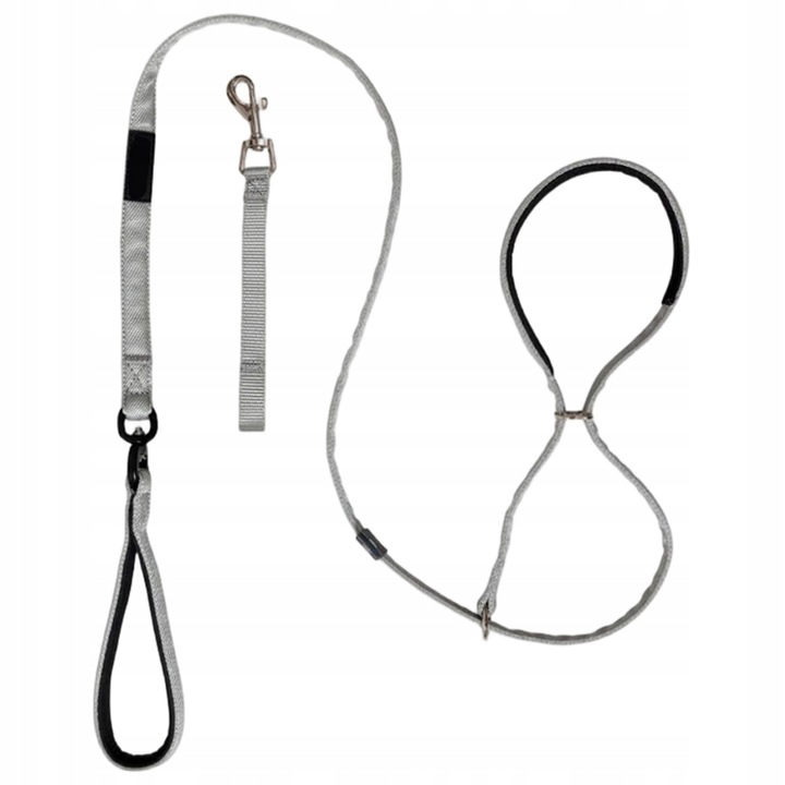 Vodítko Pro Psa Zabraňující Tahání A Štěkání, Stříbrnošedé