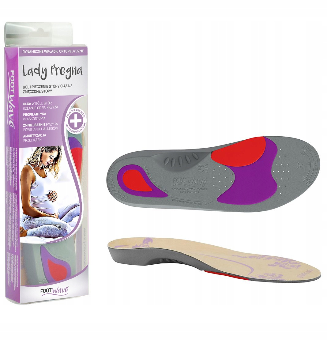 WKŁADKI ORTOPEDYCZNE LADY PREGNA FOOTWAVE XS