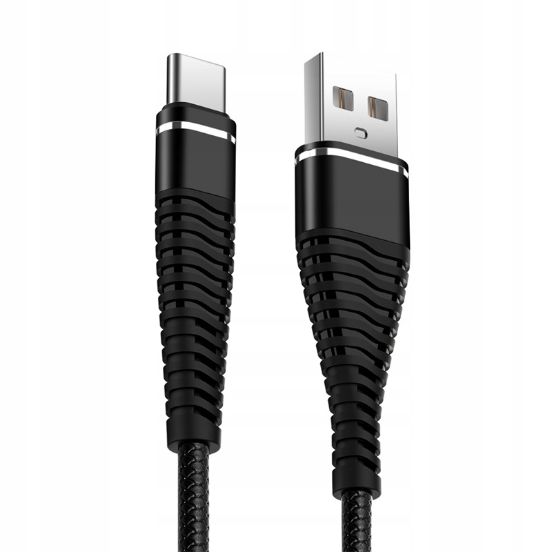 KABEL TYP C USB 1M ROZCIĄGANY SPRĘŻYNOWY SPIRALNY Kod producenta AM32-1M-Type-C-Black