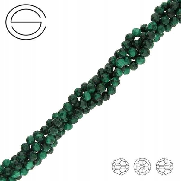 KN-RF-4,0 mm Malachit kulatý fazetovaný šňůra
