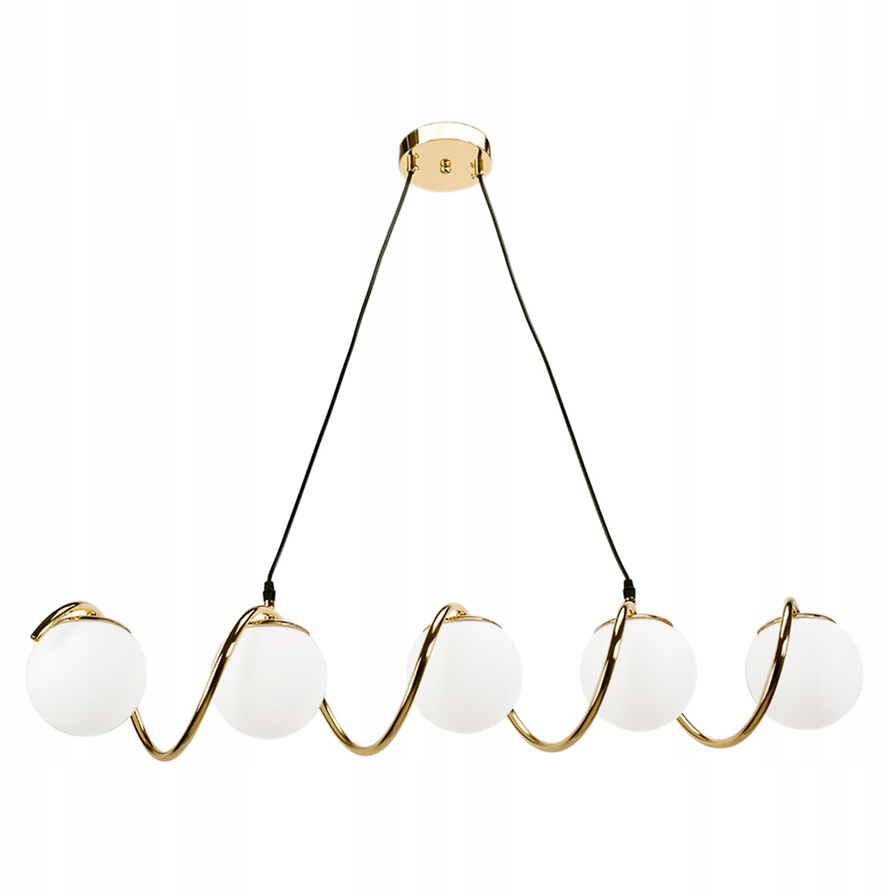 Závesná Stropná Lampa Zlatá, Sklenené Gule, Moderná, E14 Do Obývačky, Kuchyne