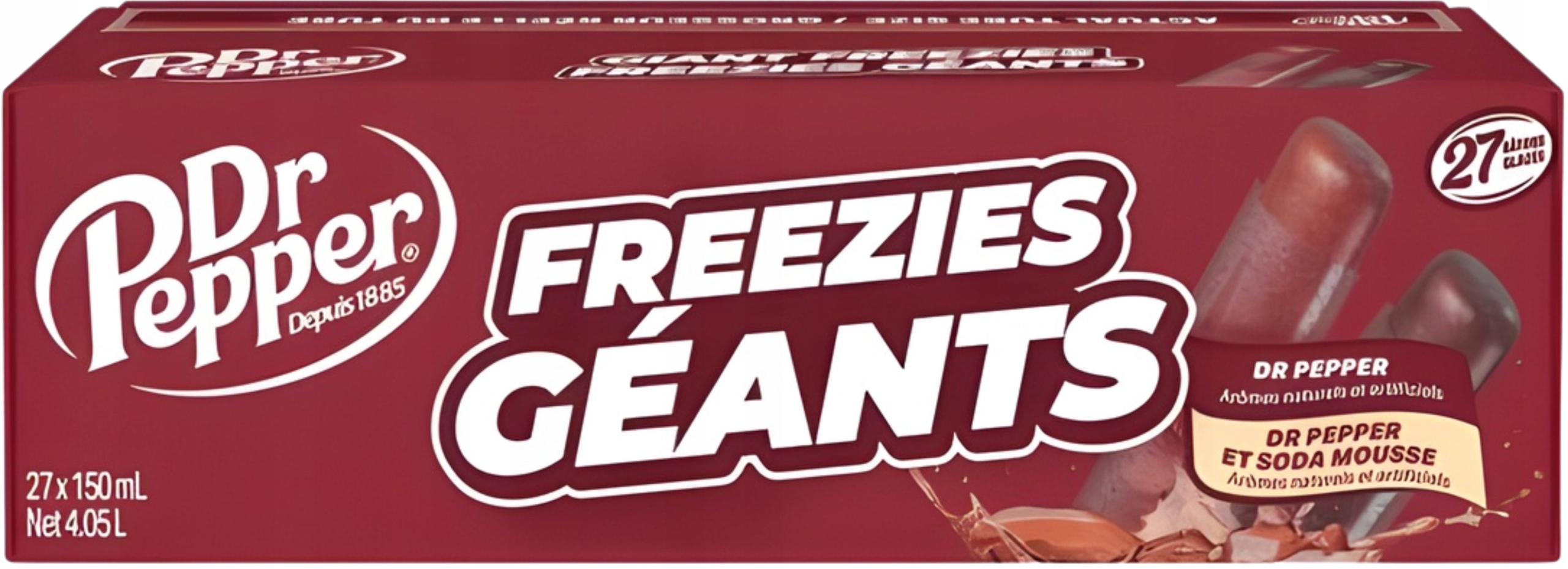 Dr.Pepper Giant Freezies vodová colová zmrzlina 150 ml 27ks
