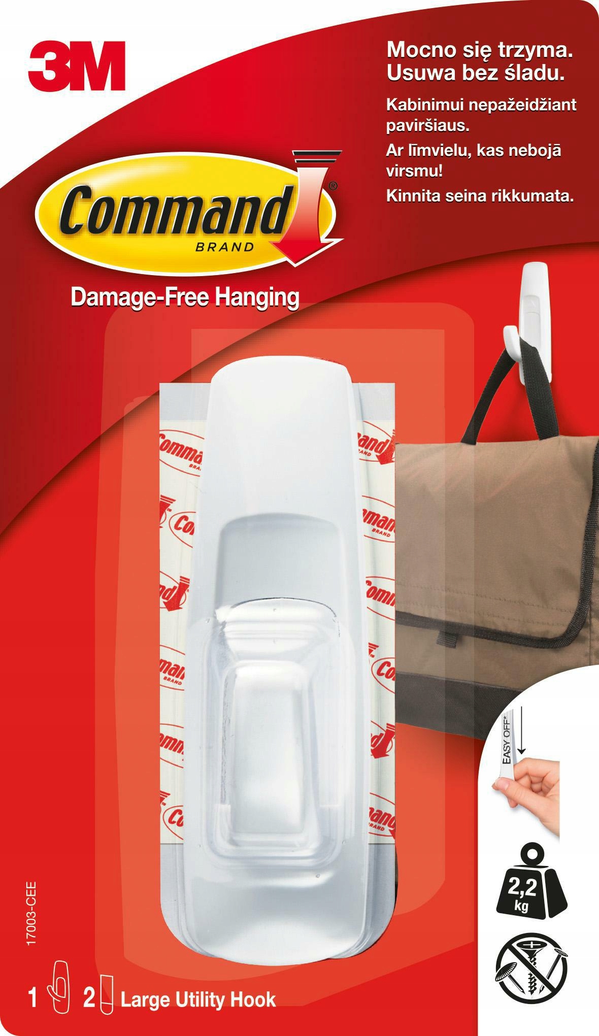 

Command 3M Duży Hak 2,2KG 17003 Bez Wiercenia!