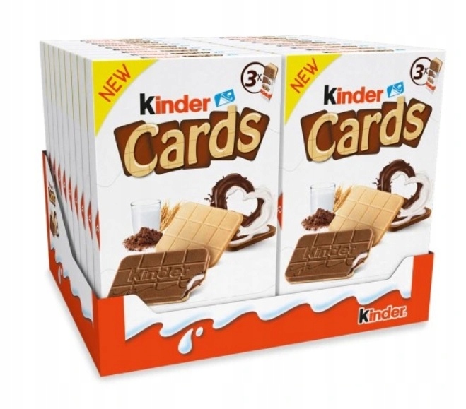 18x 76,8g Kinder Cards ciastka 3-pak Karton