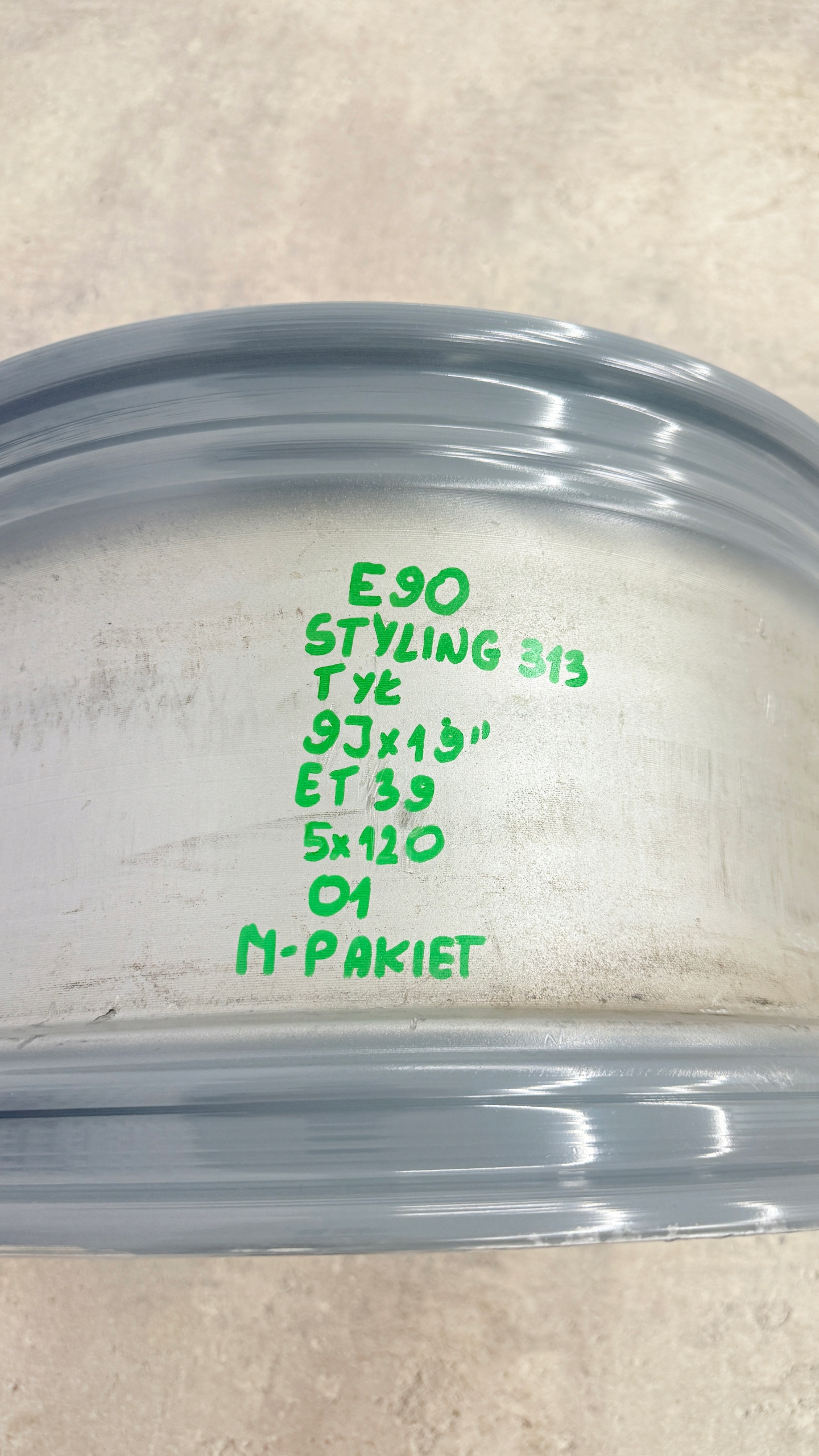 BMW E90 E91 disc rear part rear STYLING 313 m-packet 9JX19'' ET39 5X120 7844344