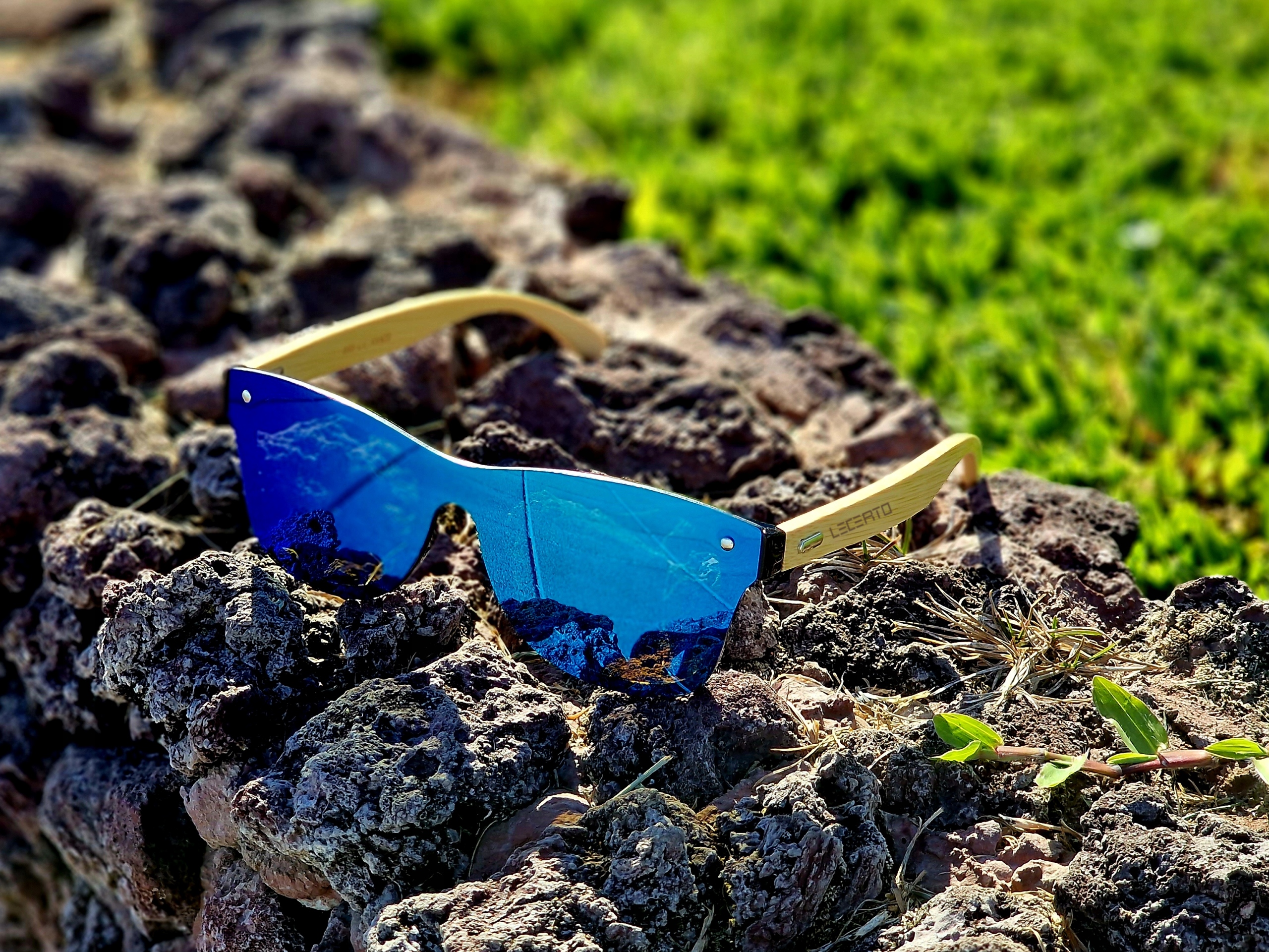 OKULARY PRZECIWSŁONECZNE UV400 DREWNIANE BAMBUSOWE ZESTAW LECERTO Marka Lecerto