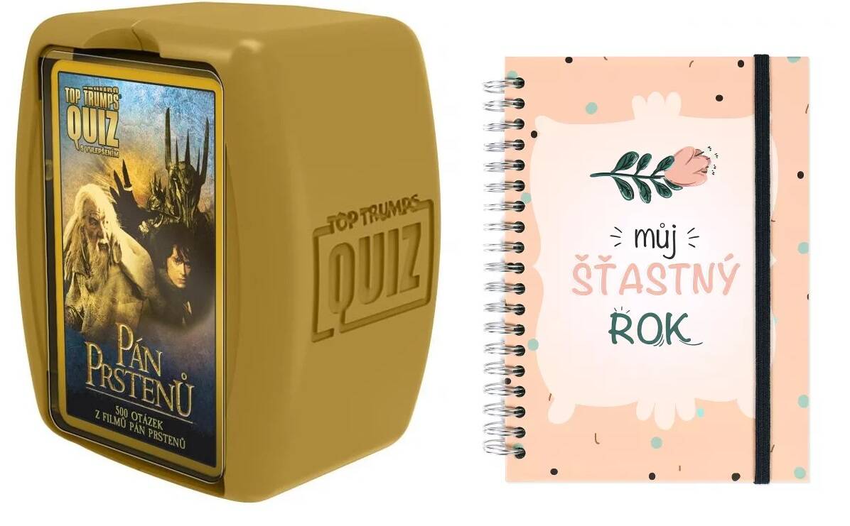 2w1 Karetní hra Quiz Lord of the Rings Nedatovaný diář gra planszowa Cz.