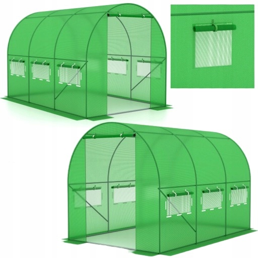 TUNEL FOLIOWY OGRODOWY WARZYWNY ZAMYKANY MOCNY DUŻY