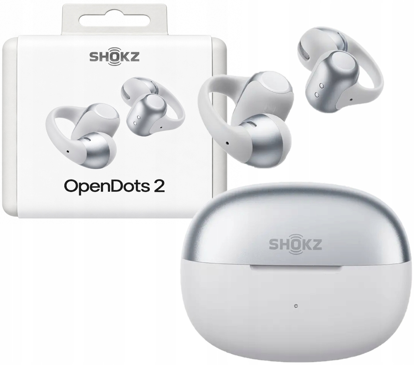 Sluchátka Open-Ear Shokz OpenDots 2 Grey – lehkost a plný zvuk