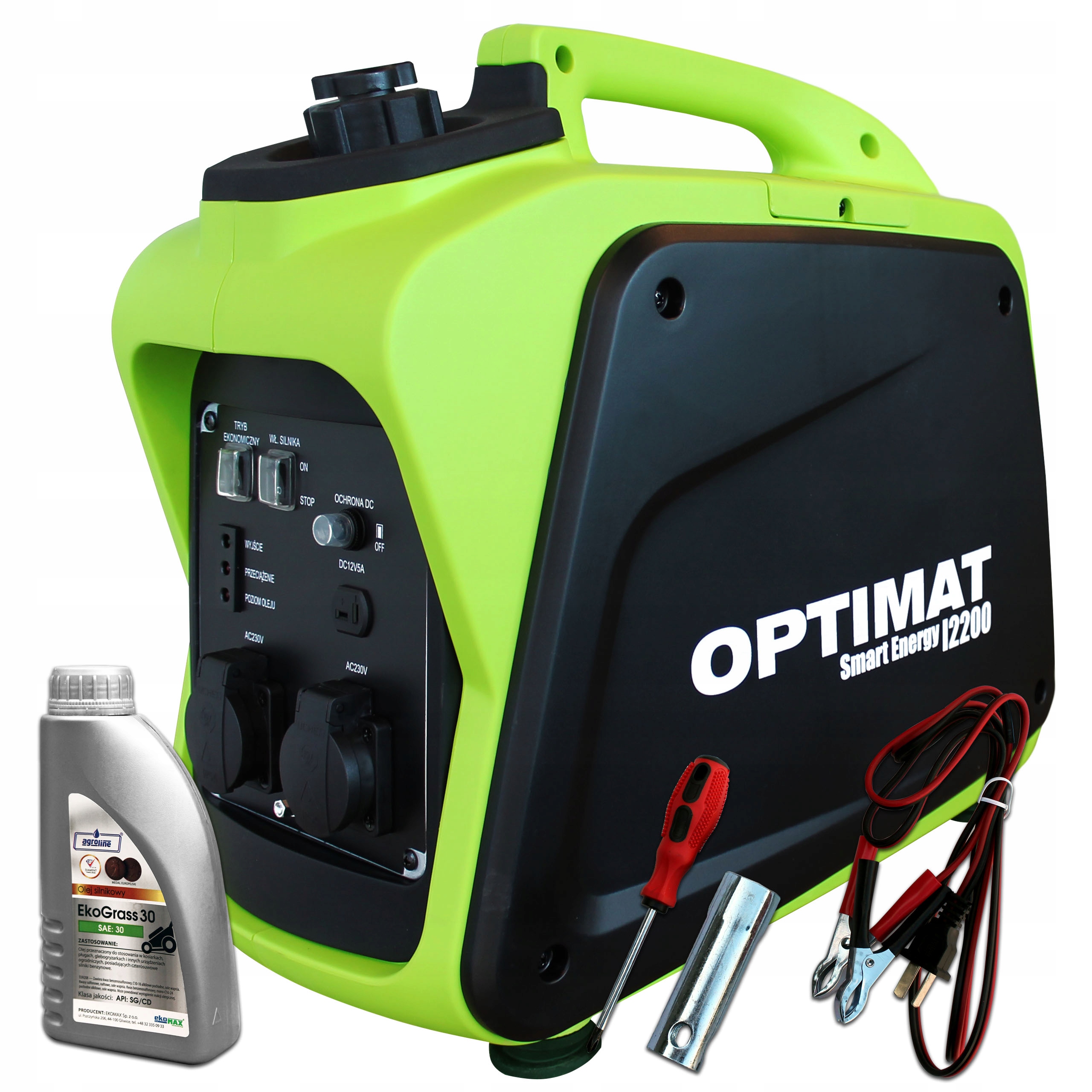 Elektrický generátor, kufrový generátor, tichý, 2,2 kW, měděný invertorový výkon