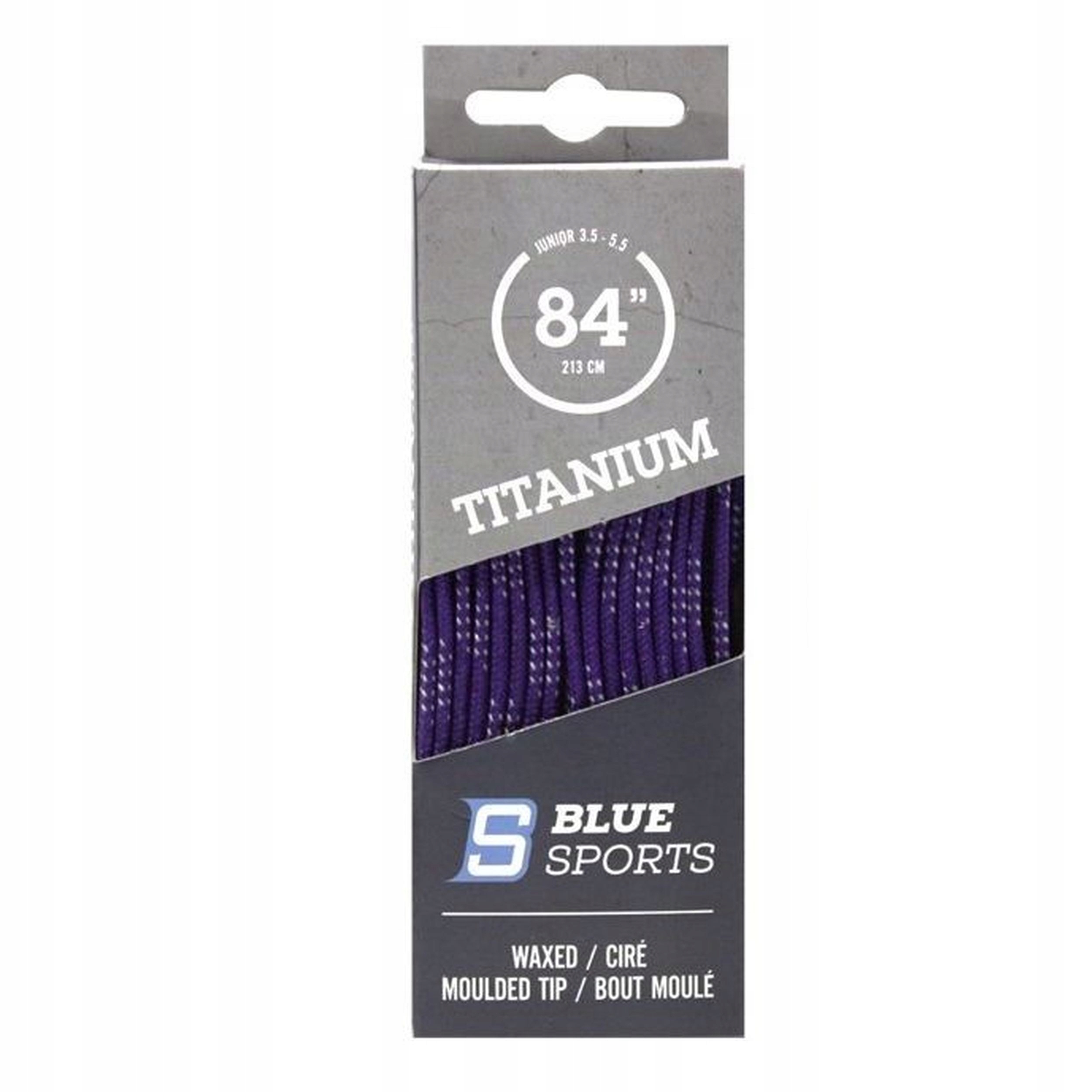 Woskowane sznurówki BlueSports Titanium fioletowy 213cm