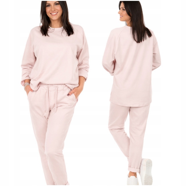 Moda Fresca F748 Luźny sportowy bawełniany Komplet Dresowy, dres damski