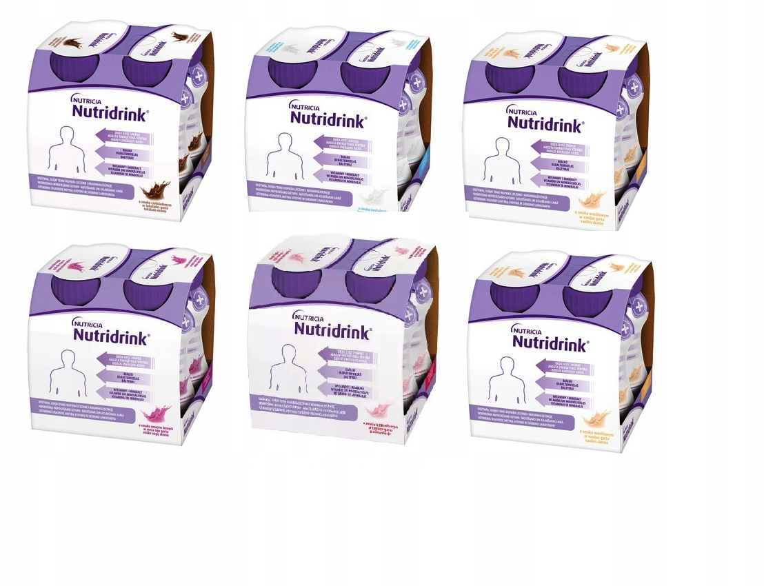 Nutridrink różne smaki zestaw 24 x 125ml