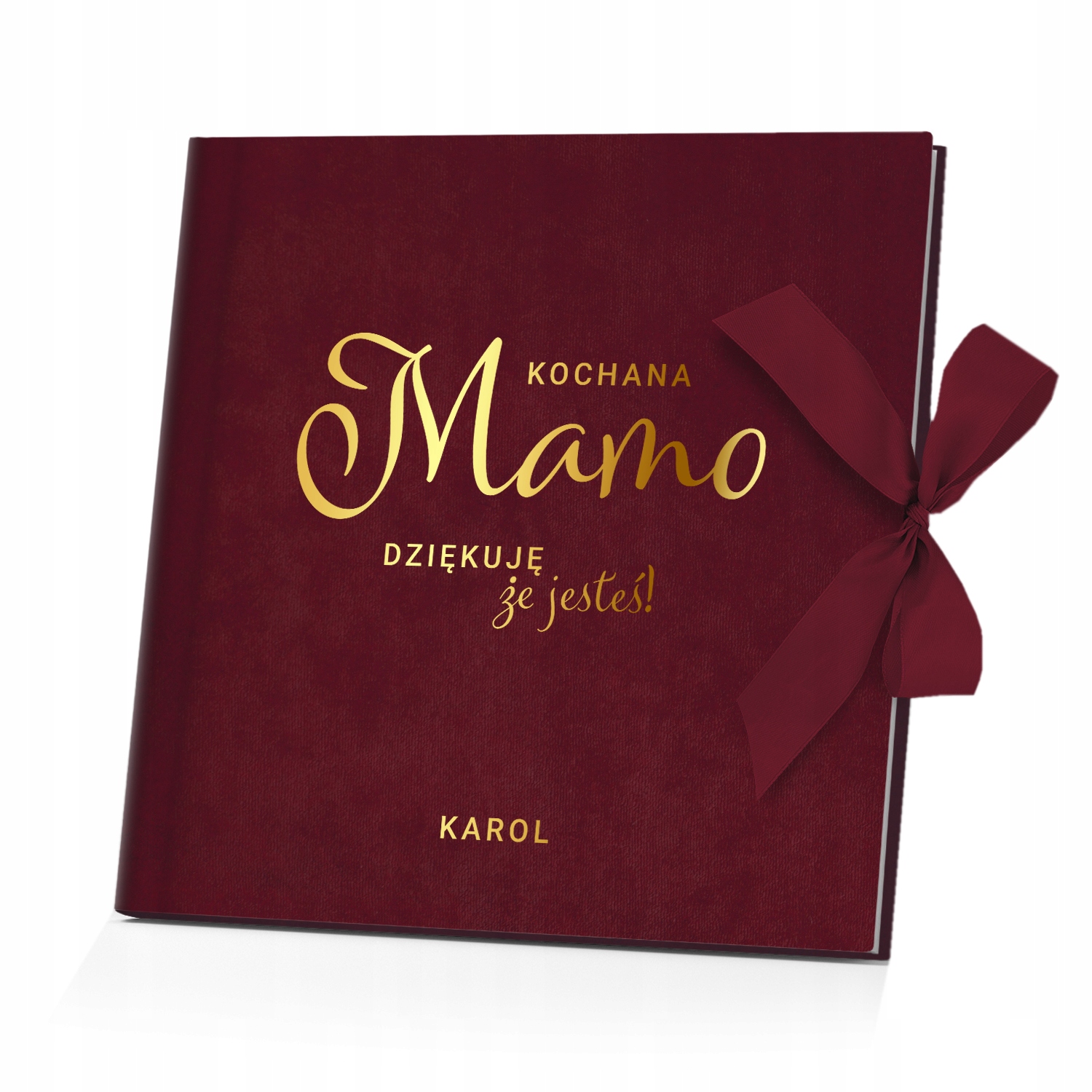 Album na Zdjęcia Welurowy z Nadrukiem dla Mamy na Dzień Matki