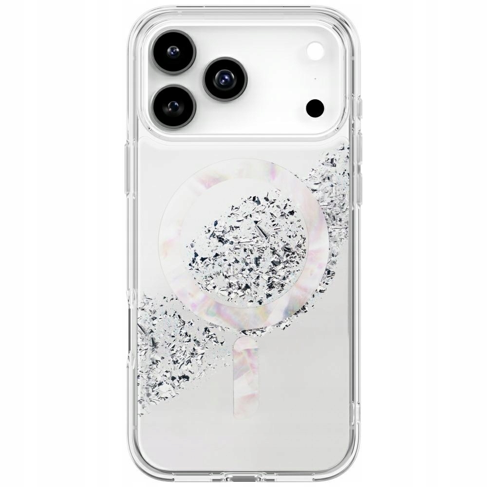 Etui Uniq Coehl Crystelle na iPhone 17 Pro Max Magnetic Charging srebrne