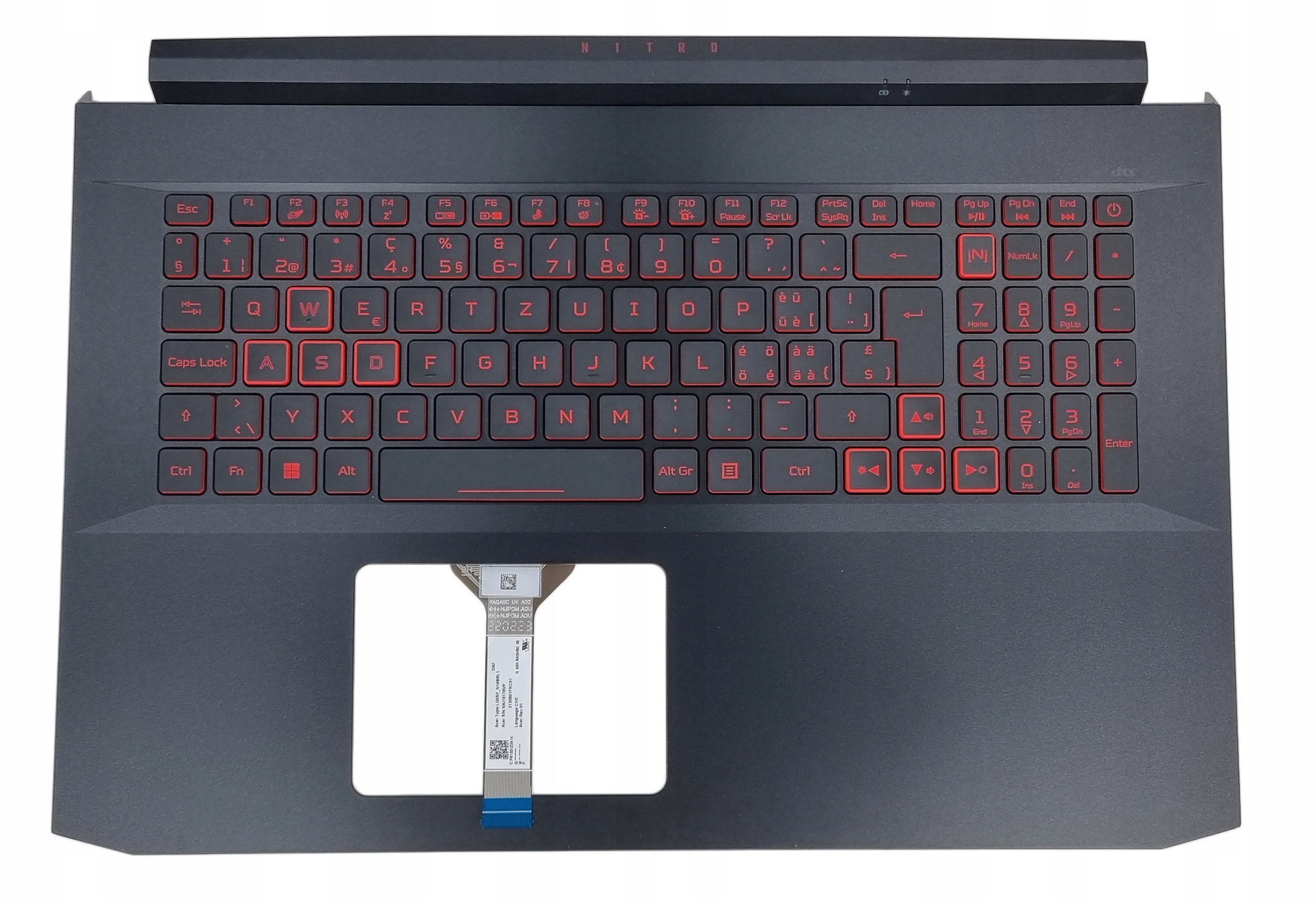 Nová Krytka Klávesnice Pre Notebook Acer Nitro AN517-53 AN517-54 Nemecká