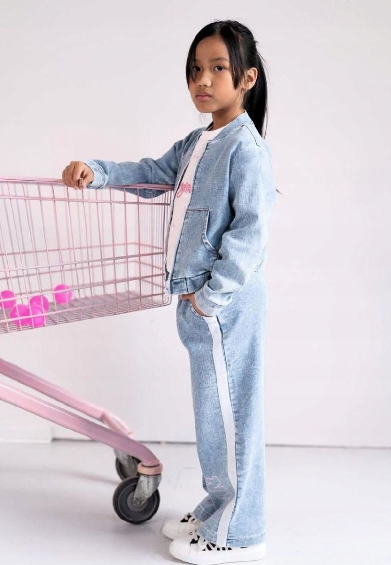 Chillout Dres Komplet 2 Części Kurtka/bluza Spodnie Miękki Jeans 122 128