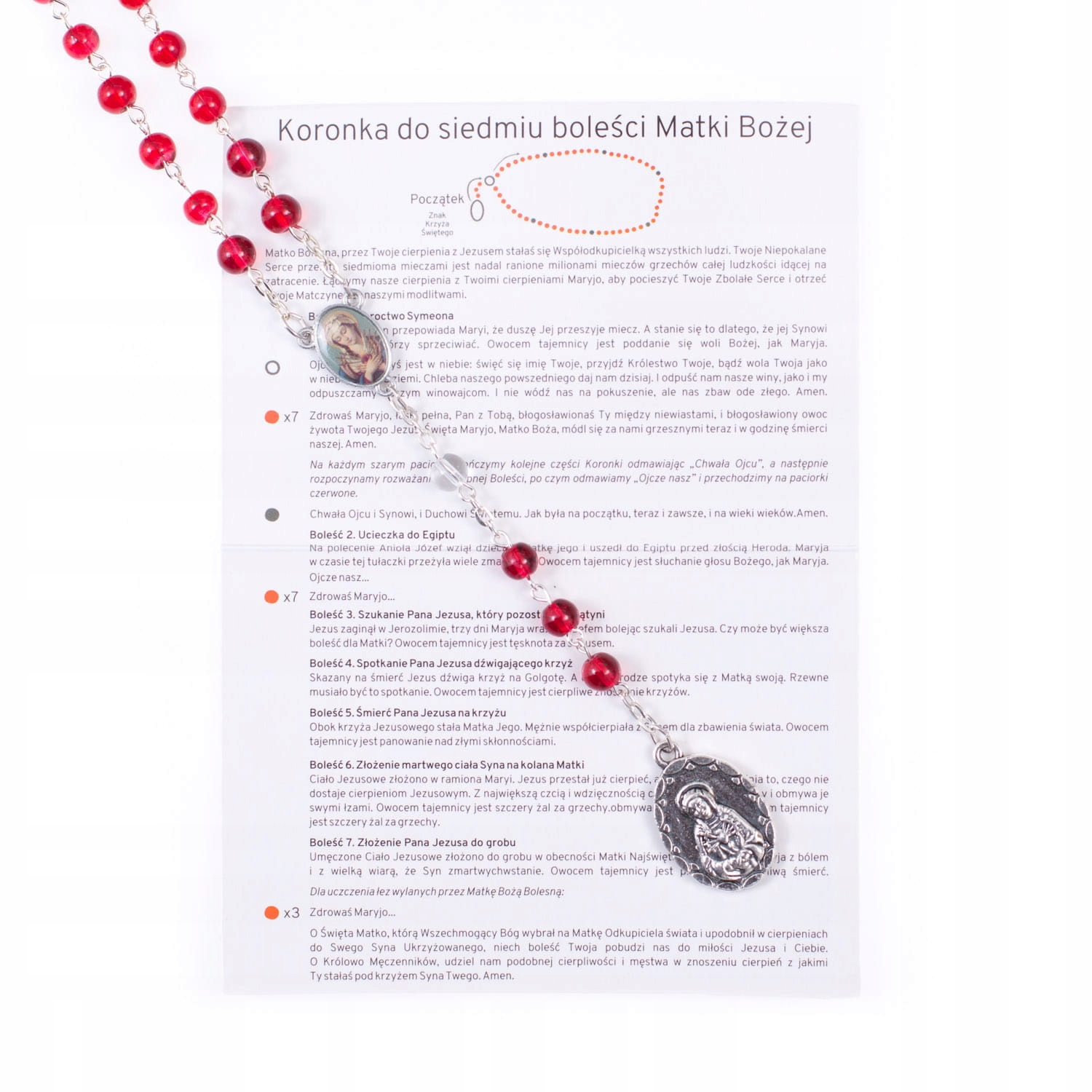 RÓŻANIEC KORONKA DO SIEDMIU BOLEŚCI MARYI Marka inny