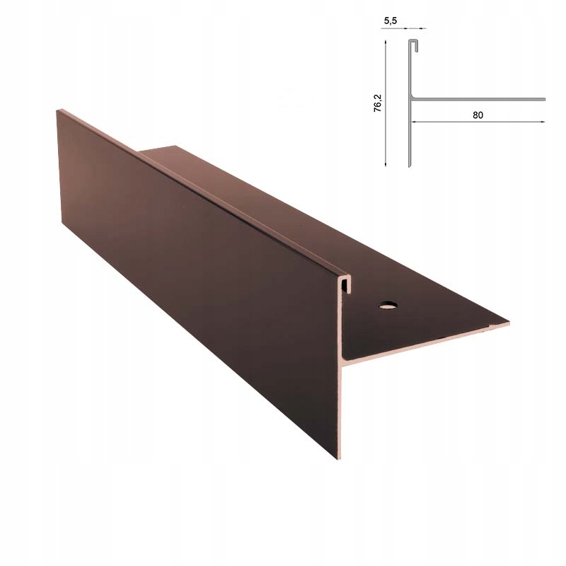 Boční Profil W35B Hnědý Ral 8019 2 mb Pro Systém W35 Plus Renoplast