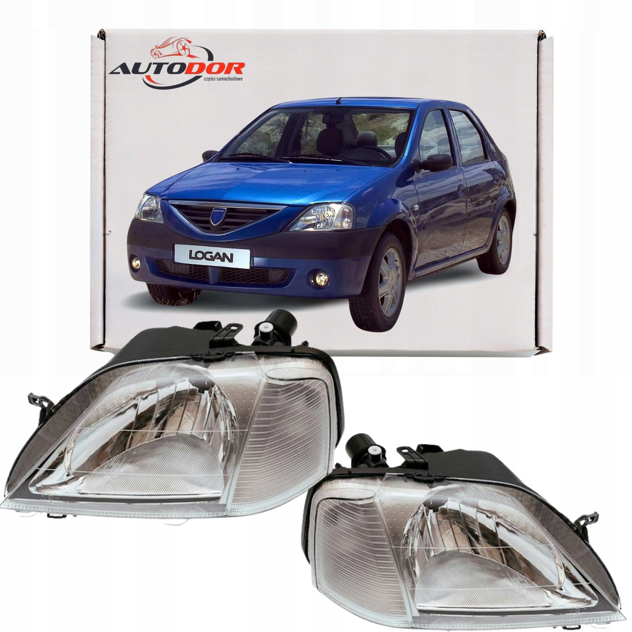 Dacia Logan 2005 – Světlomety Předních Světlometů Elektrické Levé Pravé Nové