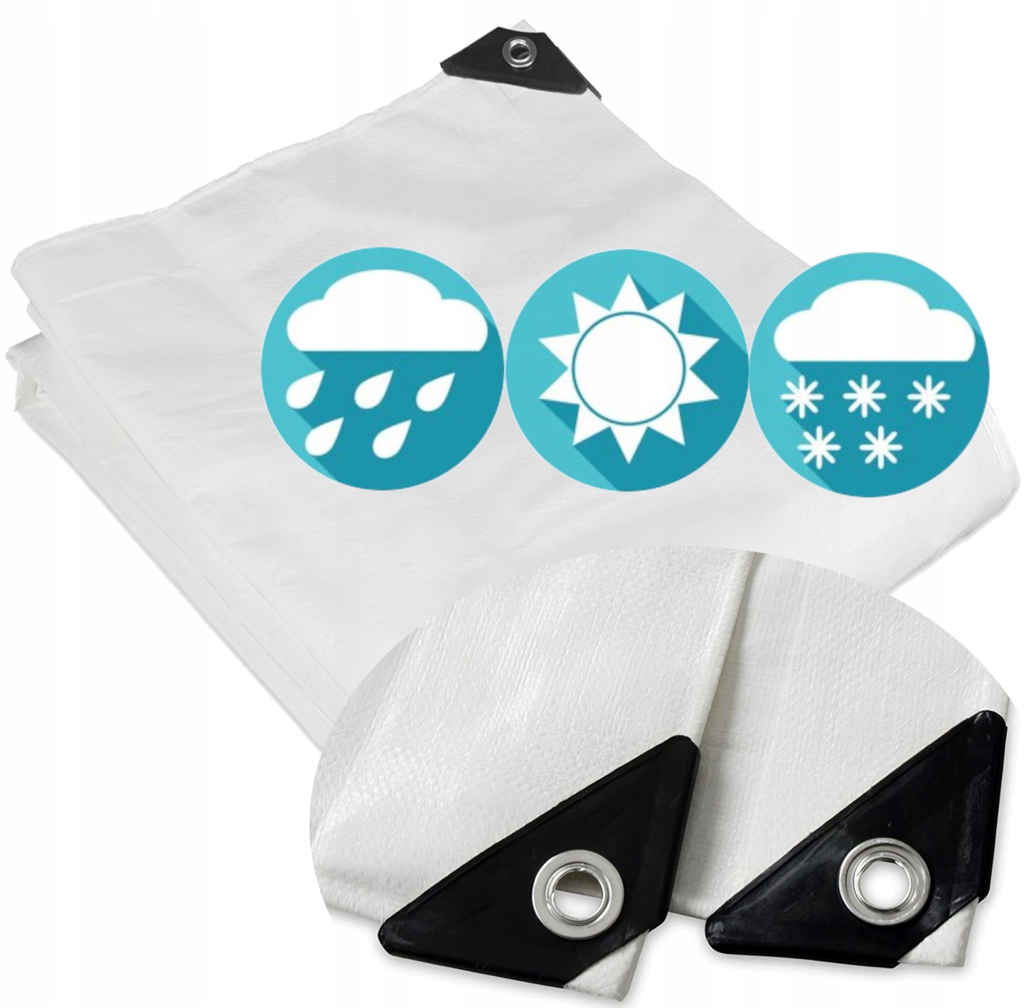 

Plandeka 100g Płachta Folia Gruba 6x10 Biała Uv+++